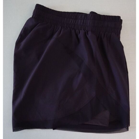 Halara Women's Sz L Purple Play It My Way Drawstring Contrast Mesh 2-in-1 Shorts - Picture 10 of 10